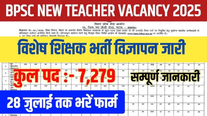BPSC Special Teacher Recruitment