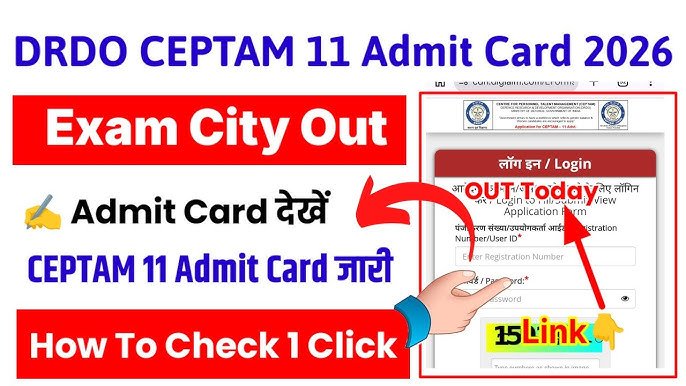 DRDO CEPTAM 11 Admit Card