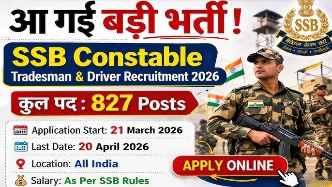 SSB Constable Tradesman Bharti